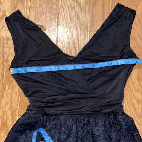 ZARA Basic Lace Tulle Mesh Layered Ruffle Black Mini Dress(Size Small)Rare - Picture 6 of 11